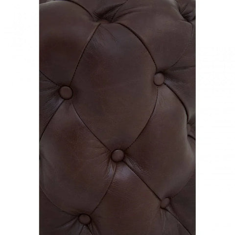 Cambridge Coffee Leather Stool