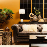 Cambridge Dark Grey Leather Chesterfield Sofa