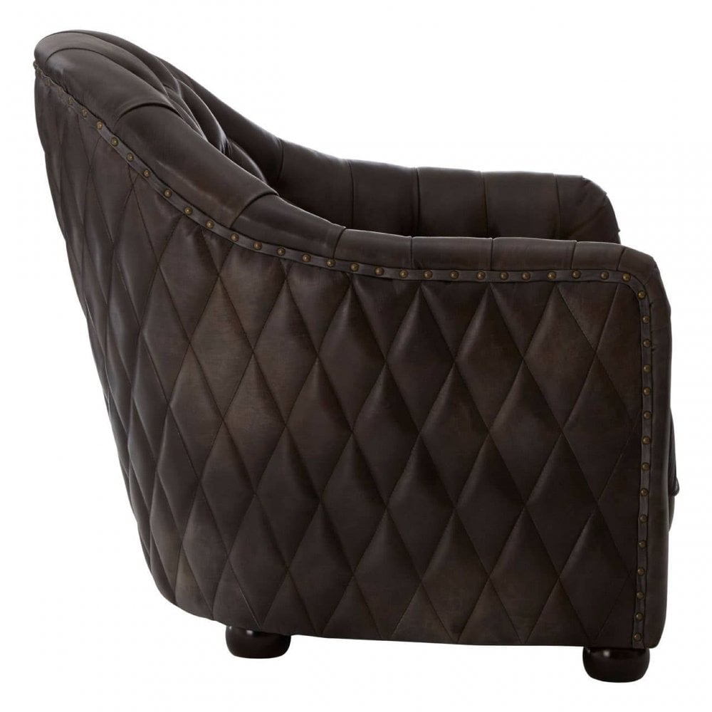 Cambridge Grey Leather Classic Armchair