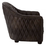 Cambridge Grey Leather Classic Armchair