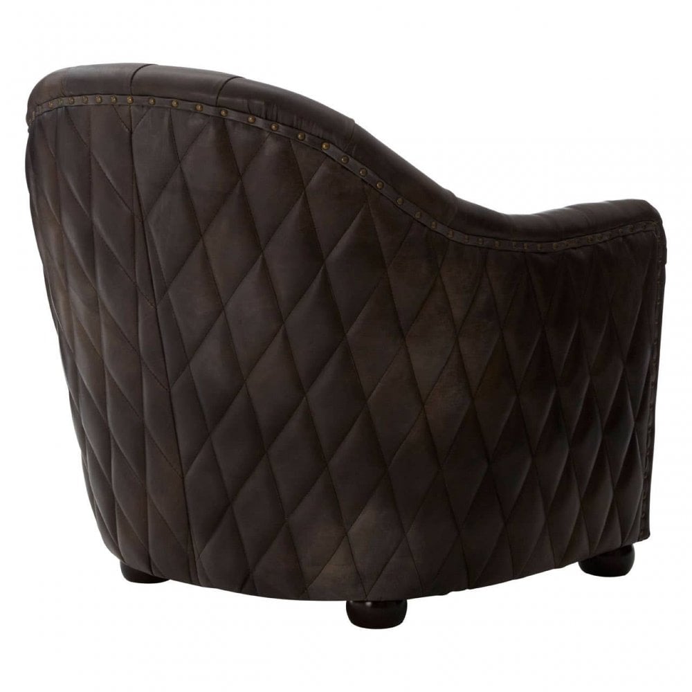 Cambridge Grey Leather Classic Armchair