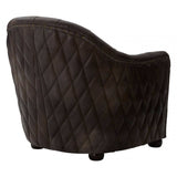 Cambridge Grey Leather Classic Armchair