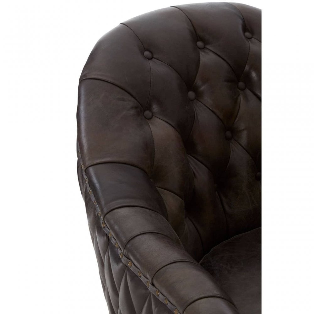 Cambridge Grey Leather Classic Armchair