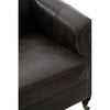 Cambridge Grey Leather Winged Armchair