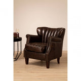 Cambridge Winged Brown Leather Armchair