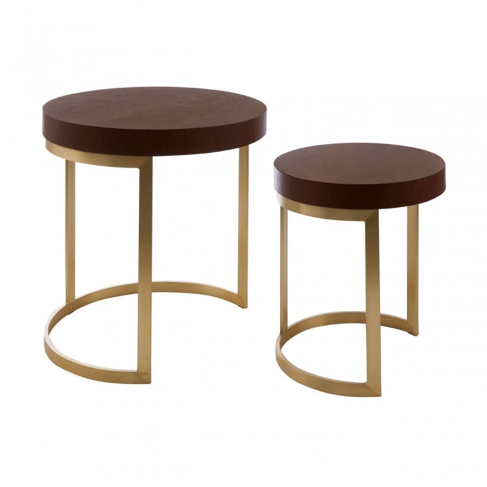 Alpine Walnut Wood Nesting Tables