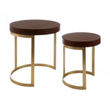 Alpine Walnut Wood Nesting Tables