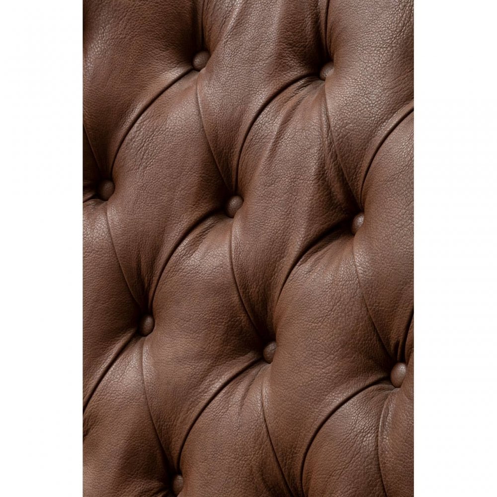 Avalon Brown Leather Effect Chair with Winged Back