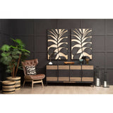 Avalon Brown Leather Effect Chair with Winged Back