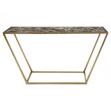 Luna Console Table with Black Agate Top