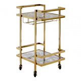 Luna Gold Finish Drinks Trolley