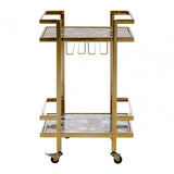 Luna Gold Finish Drinks Trolley
