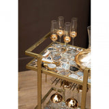 Luna Gold Finish Drinks Trolley