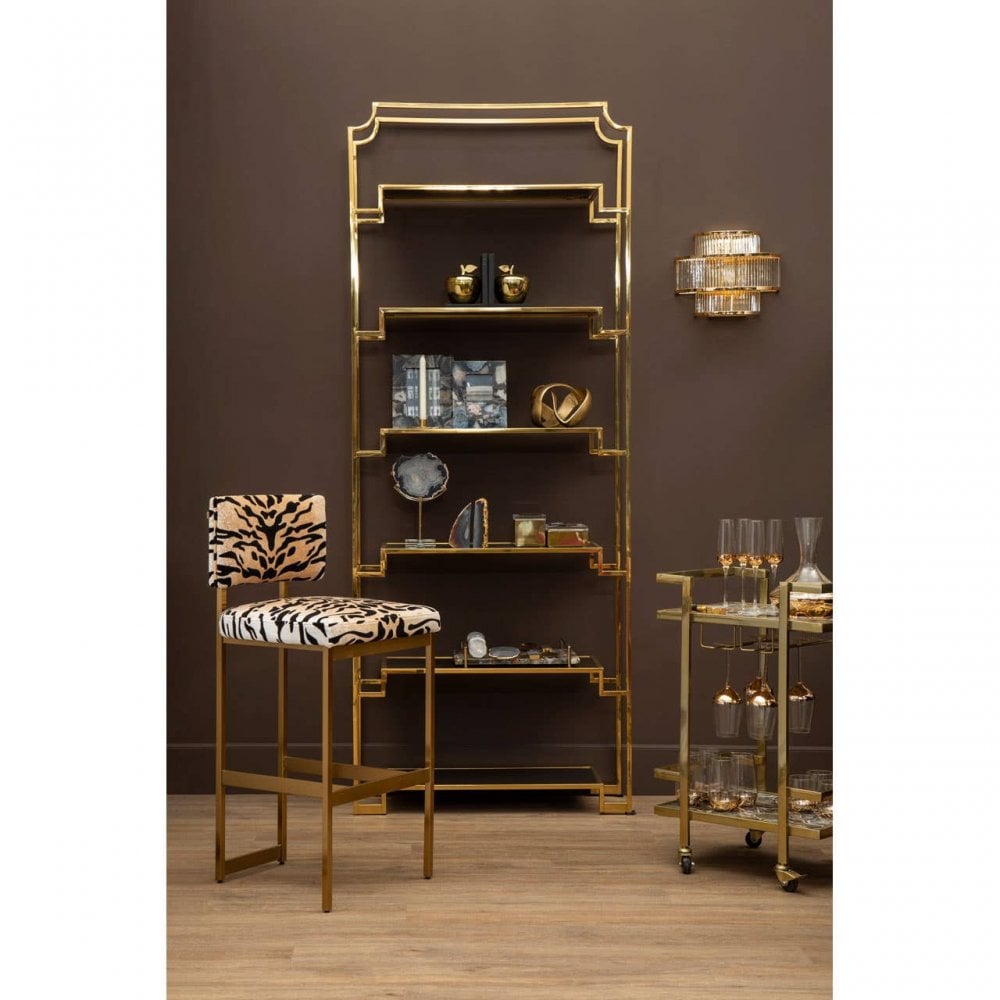 Luna Gold Finish Drinks Trolley