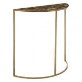 Luna Half Moon Black Agate Top Table