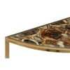 Luna Half Moon Black Agate Top Table