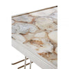 Luna White Agate Drinks Trolley
