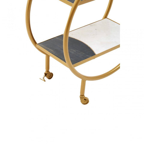 Vero Brass Finished 2 Tier Unit