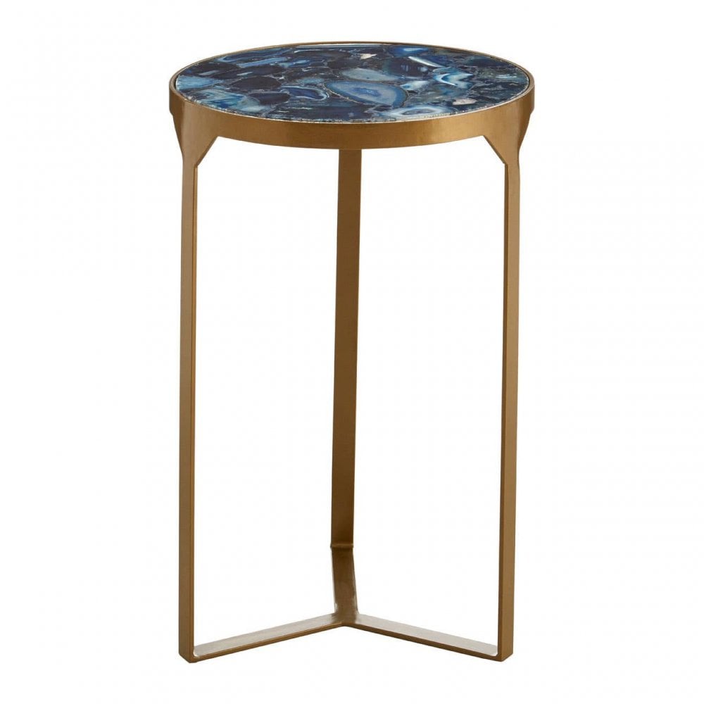 Vero Round Agate Side Table