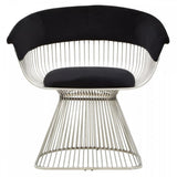 Vero Black &amp; Silver Velvet Chair