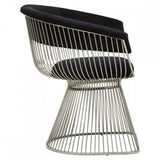 Vero Black &amp; Silver Velvet Chair