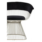 Vero Black &amp; Silver Velvet Chair