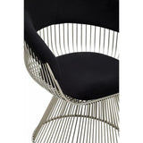Vero Black &amp; Silver Velvet Chair