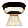 Vero Black Velvet &amp; Gold Finish Chair