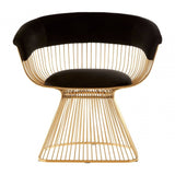 Vero Black Velvet &amp; Gold Finish Chair