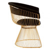 Vero Black Velvet &amp; Gold Finish Chair