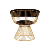 Vero Black Velvet &amp; Gold Finish Chair