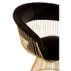 Vero Black Velvet &amp; Gold Finish Chair