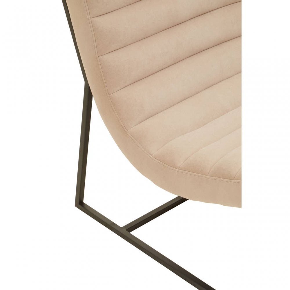 Vero Ivory Velvet Cocktail Chair