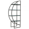 Vero Left Half Moon Black Shelf Unit