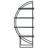 Vero Left Half Moon Black Shelf Unit