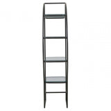 Vero Left Half Moon Black Shelf Unit