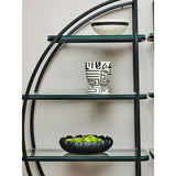 Vero Left Half Moon Black Shelf Unit
