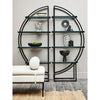Vero Left Half Moon Black Shelf Unit