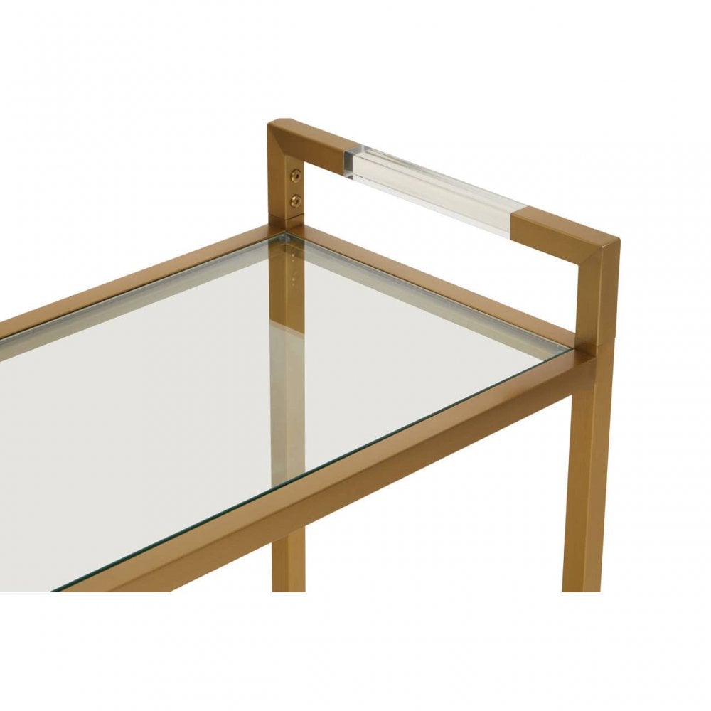 Vero Matte Gold Console Table