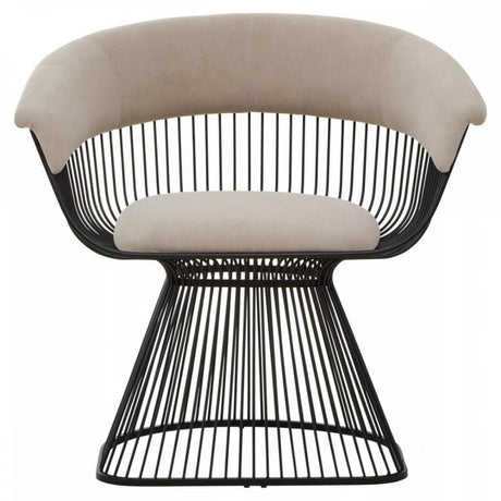Vero Mink &amp; Black Velvet Chair