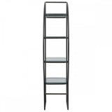 Vero Right Half Moon Black Shelf Unit