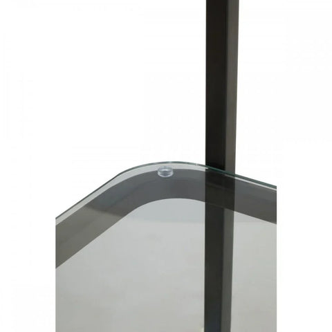 Vero Right Half Moon Black Shelf Unit