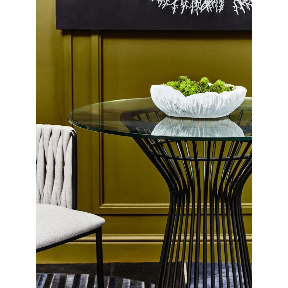 Vero Round Matte Black Dining Table