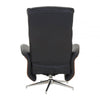 Linwood Black Leather Effect Recliner And Footstool