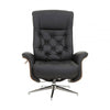 Linwood Black Leather Effect Recliner And Footstool