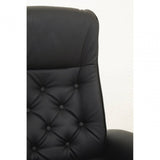Linwood Black Leather Effect Recliner And Footstool