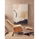 Linwood Ivory Leather Effect Recliner And Footstool