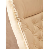 Linwood Ivory Leather Effect Recliner And Footstool