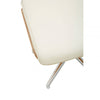 Linwood Ivory Leather Effect Recliner And Footstool