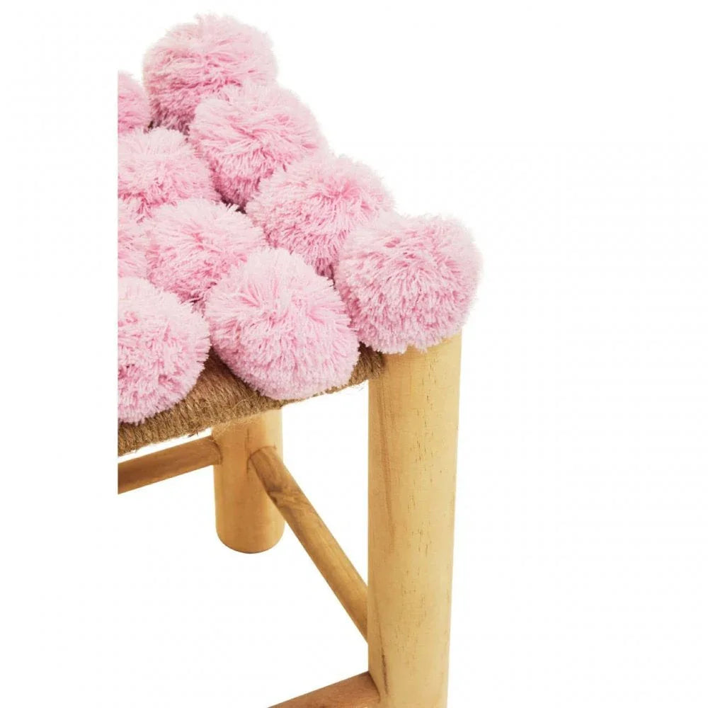 Springdale Pink Pom Pom Stool